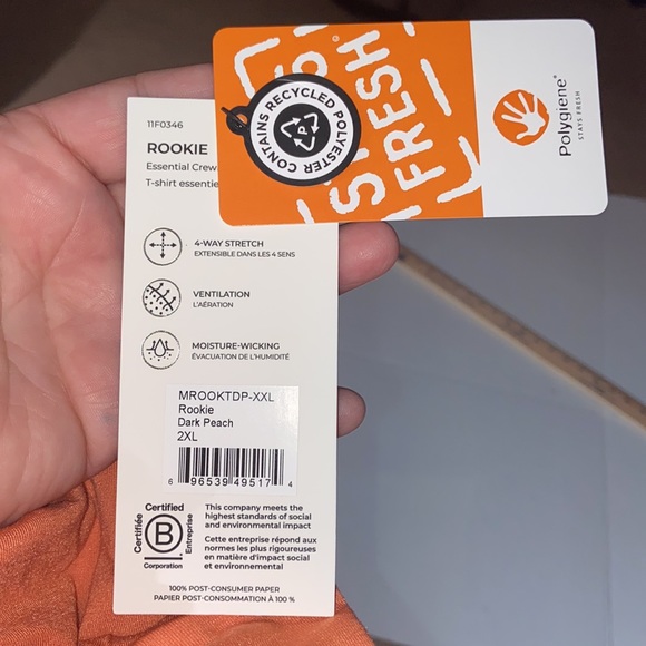 Honey Stinger moisture wicking tshirt. Mens XXL Orange. New with tags - Picture 4 of 4